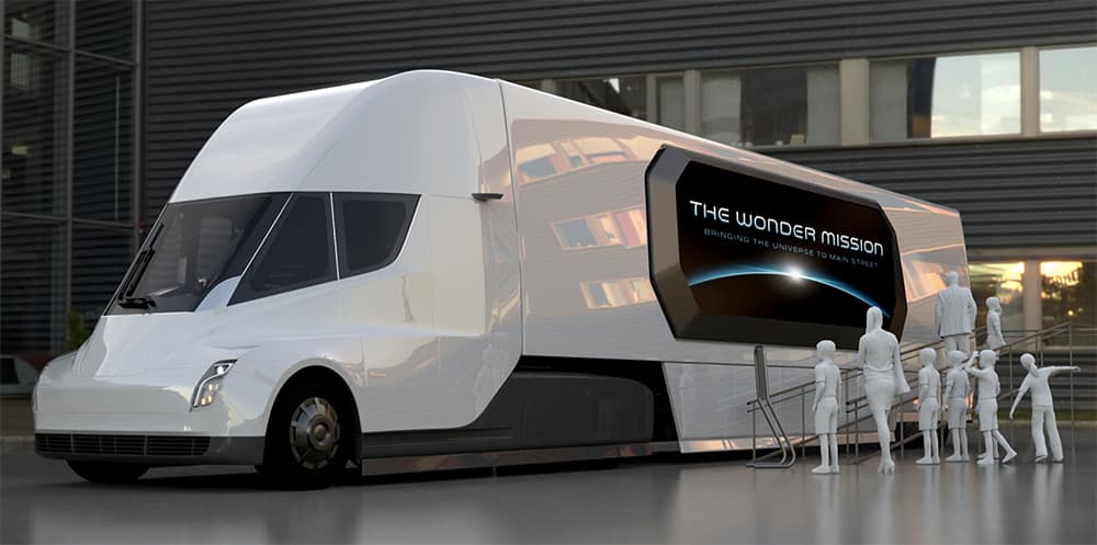 Concept Image: Possible traveling exhibit bus for The Wonder Mission.